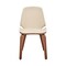 Armen Living Brinley Cream Faux Leather and Walnut Wood Dining Room Accent Chair LCBNSIWACR - alternate 3